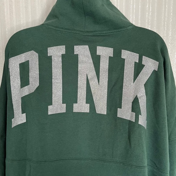 PINK Victoria's Secret Women's Funnel Sweatshirt Size Large Green NWT - Picture 4 of 6